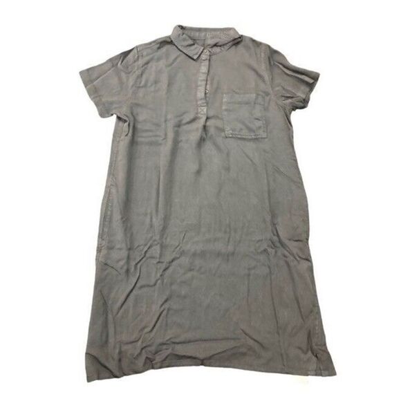 GAP Shadow Grey Women's Sz XXL Lightweight Relaxed Fit Tencel Dress - Picture 9 of 10